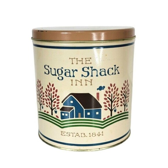 VTG Farmhouse Nesting Set of Three Tins Tea Kettle Coffee Cottage Sugar Shack - Picture 4 of 12